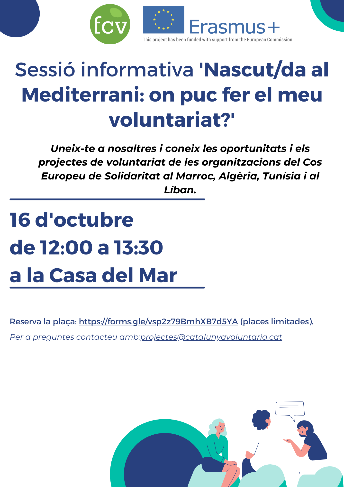 Sessió informativa ‘Nascut/da al Mediterrani: on puc fer el meu voluntariat?’